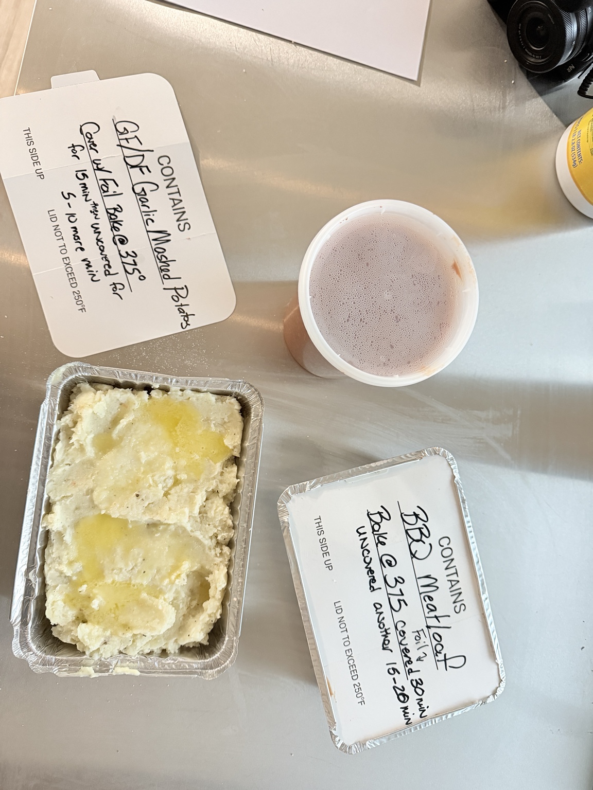 Food prepared by Chef Elizabeth Jeffries