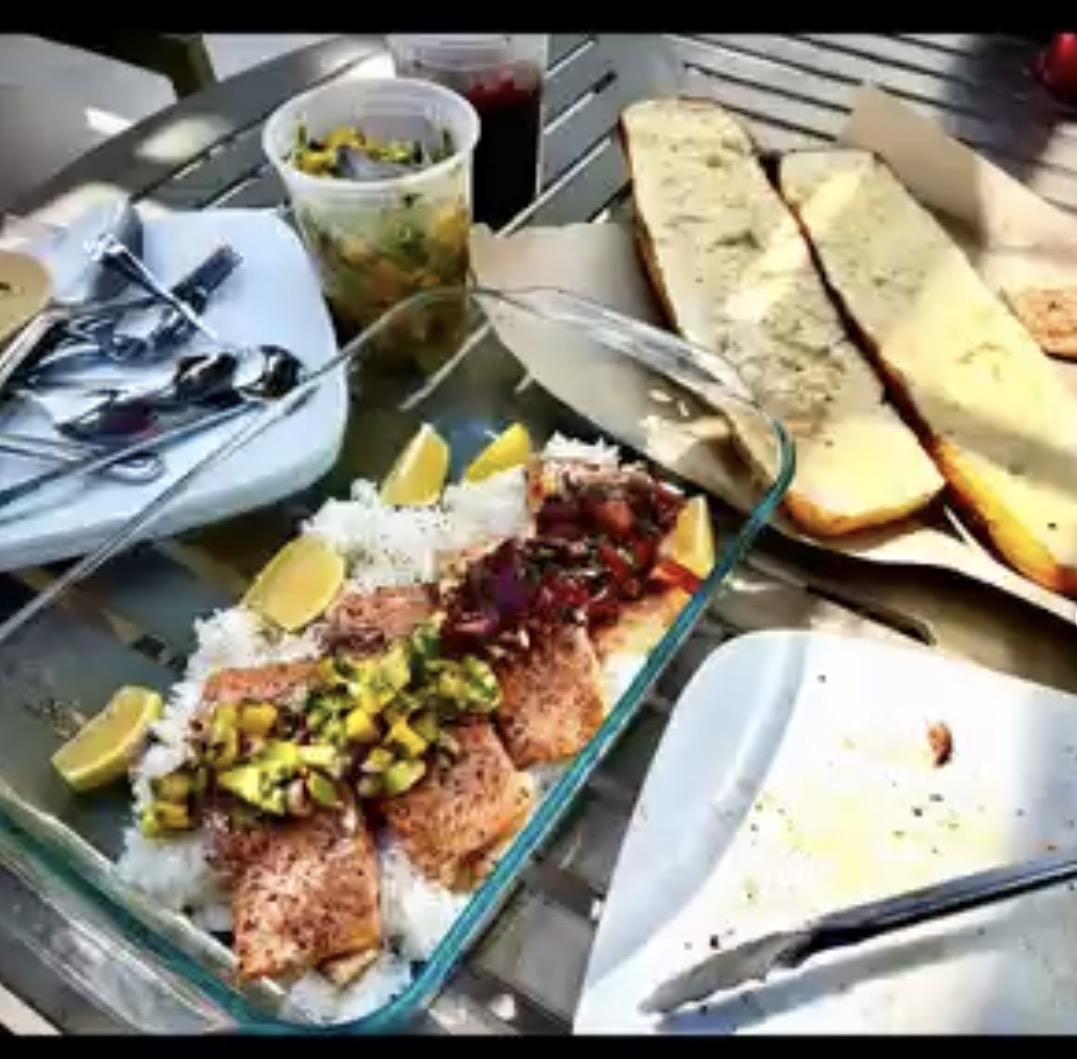 Food prepared by Chef Elizabeth Jeffries